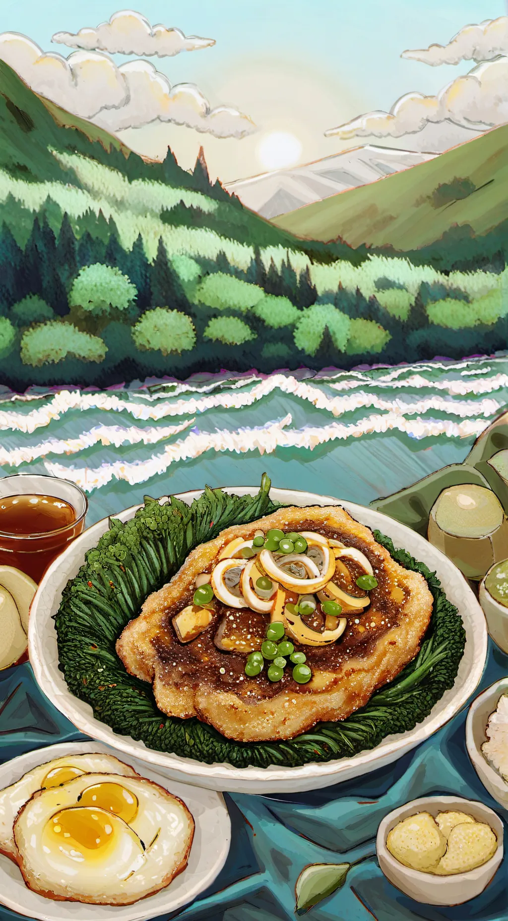 ai character: recipes from earth background
