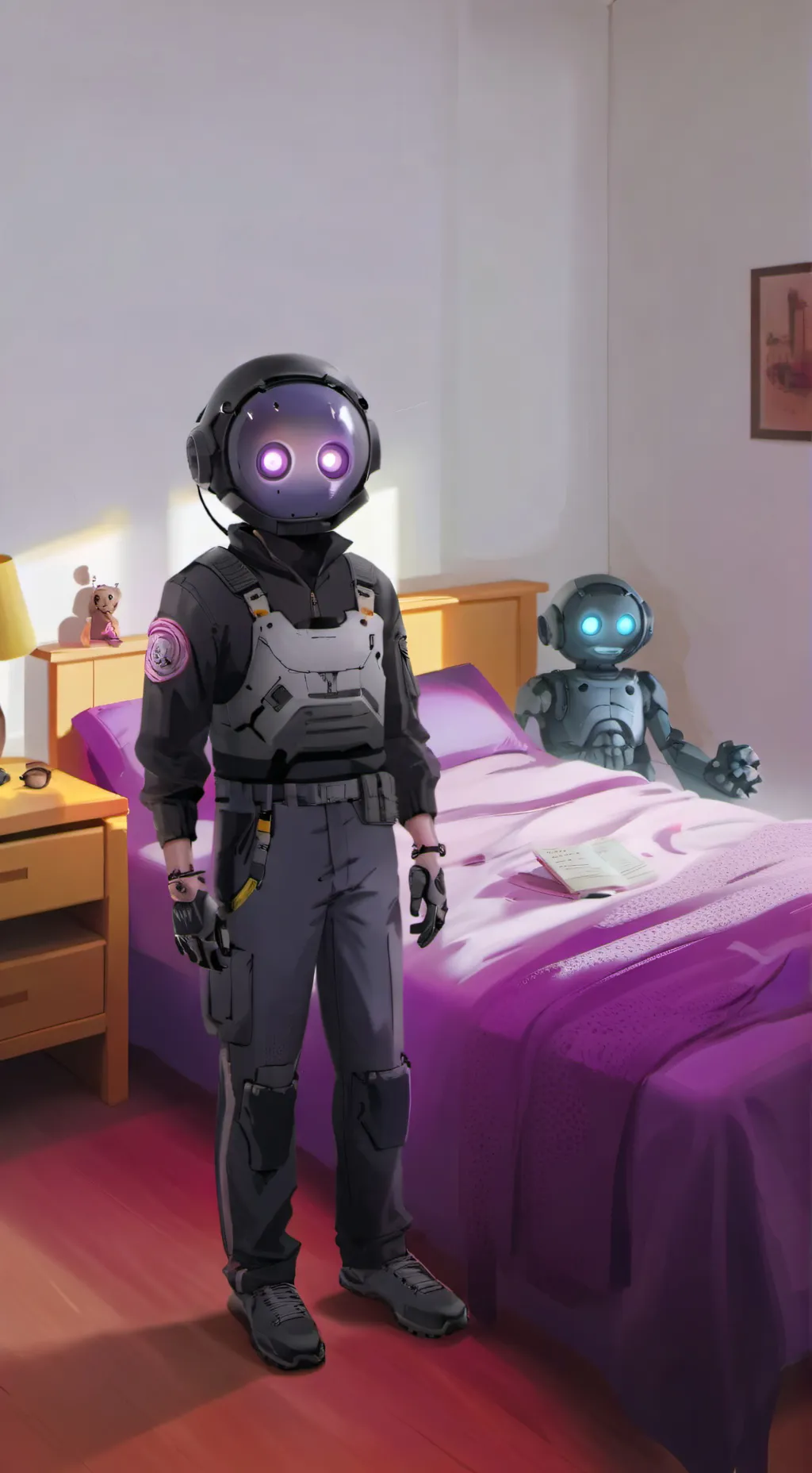 ai character: Uzi background