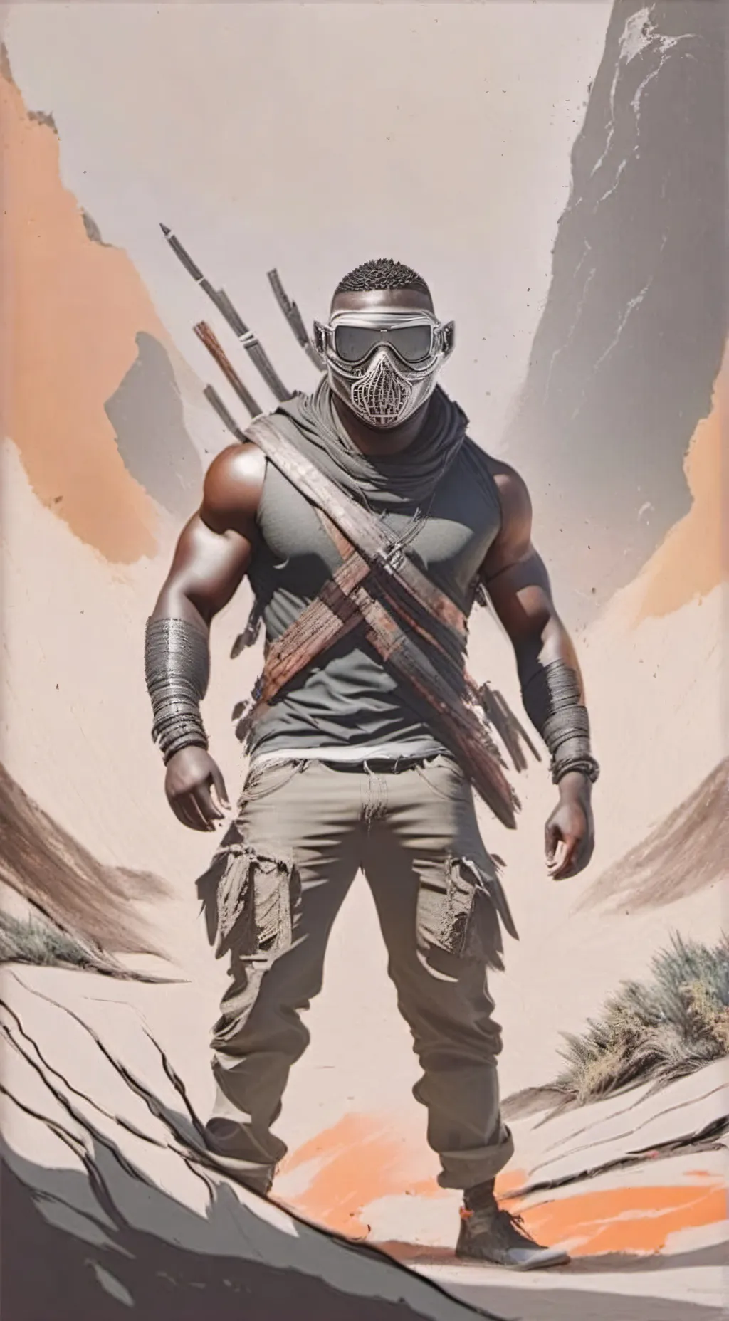 ai character: grey but crazy  background