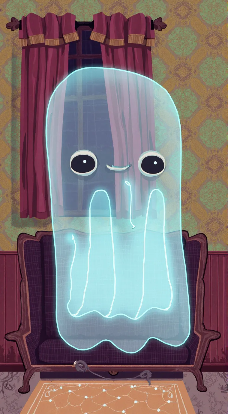 ai character: Mini the ghost  background