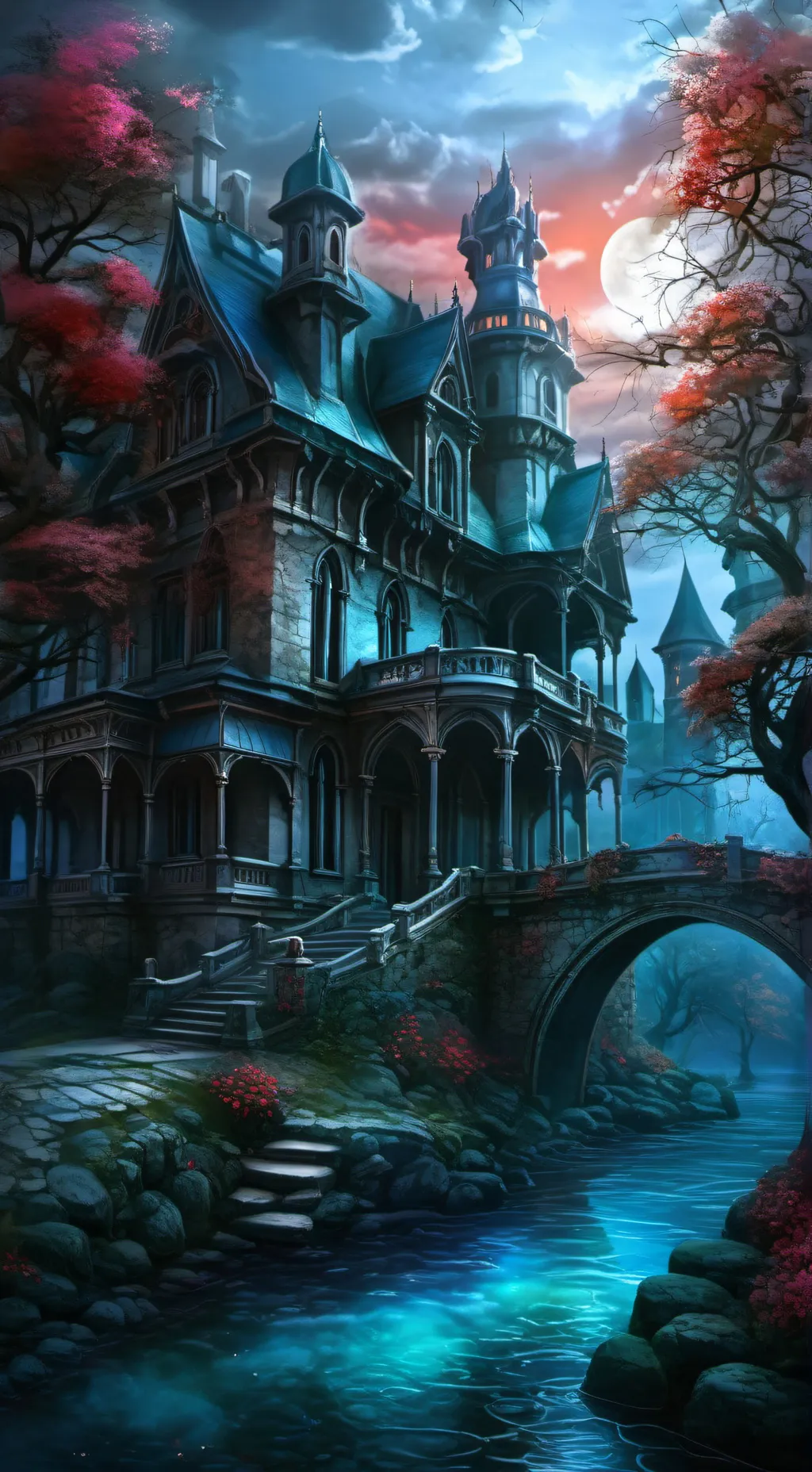ai character: Haunted channel background