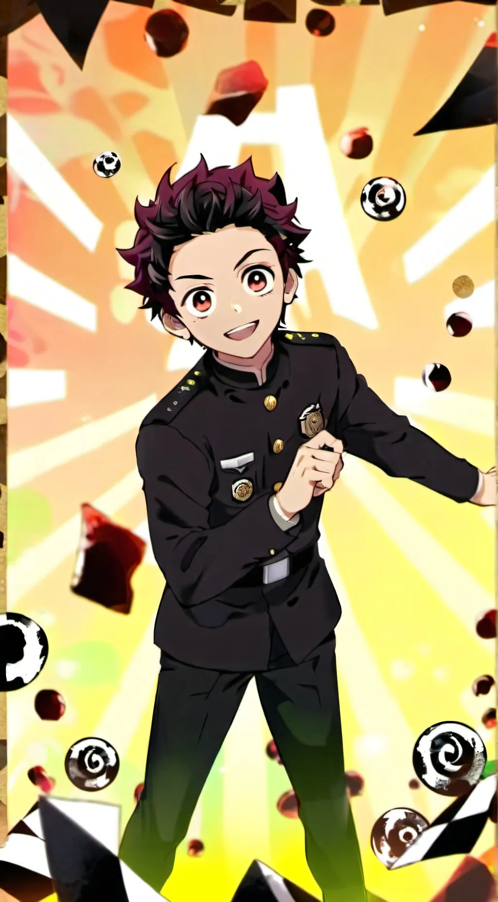 ai character: Tanjiro Christmas background