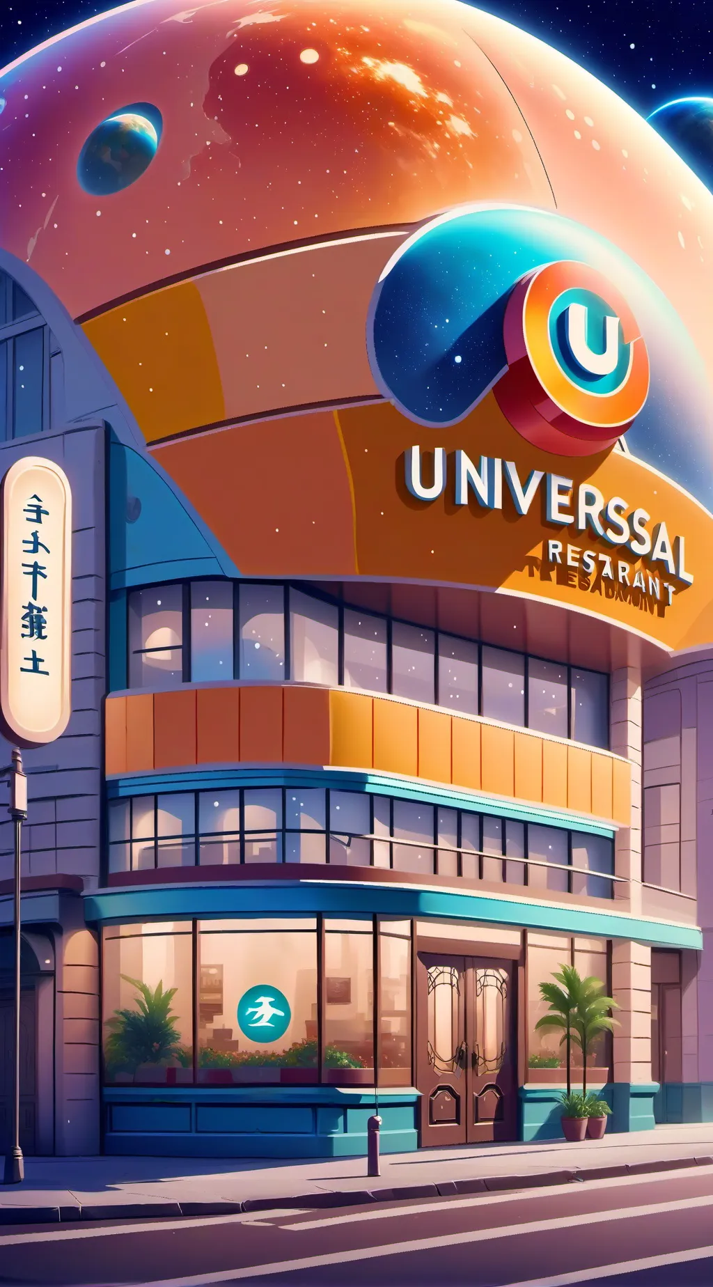 ai character: universal restaura background