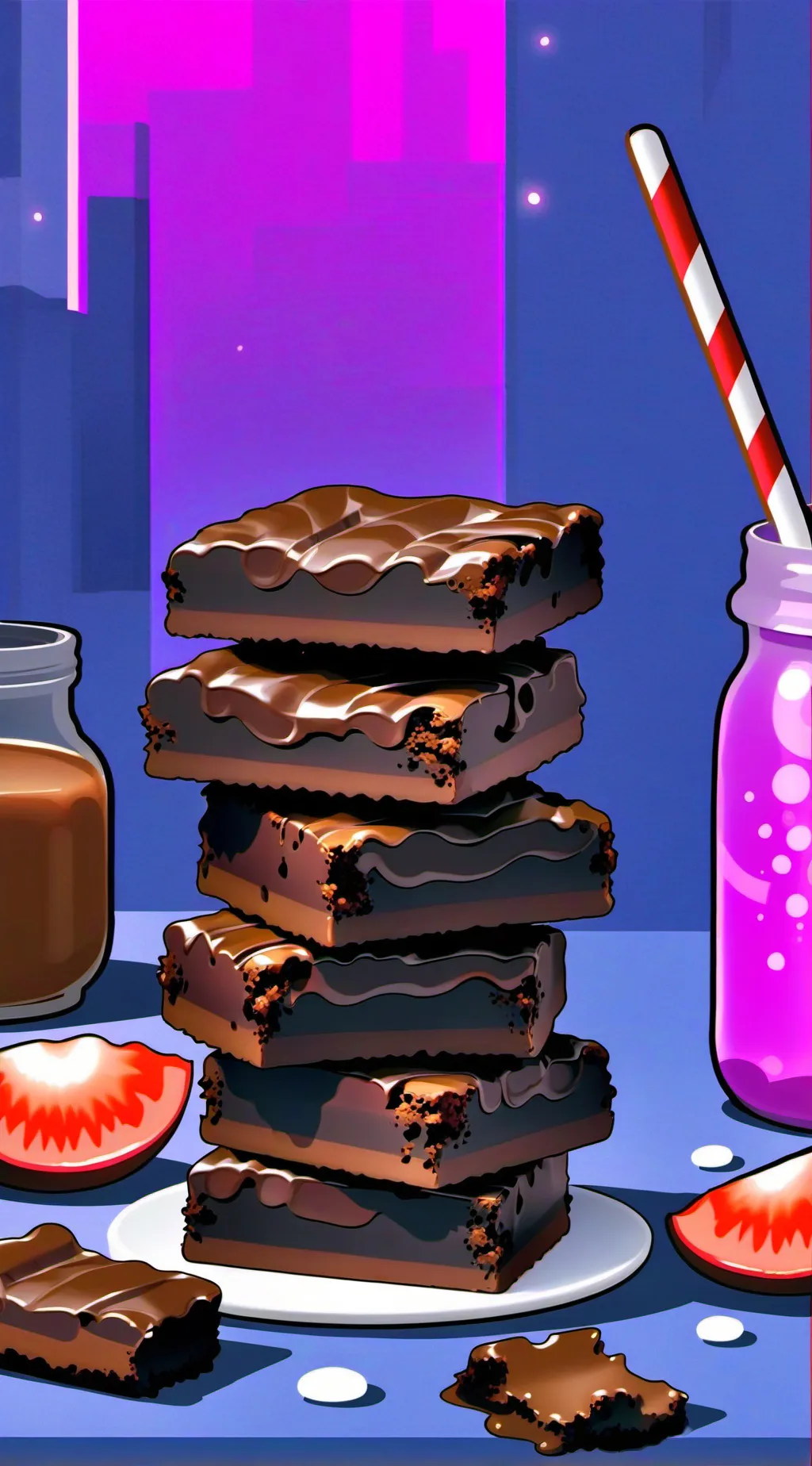 ai character: Brownies brownies  background