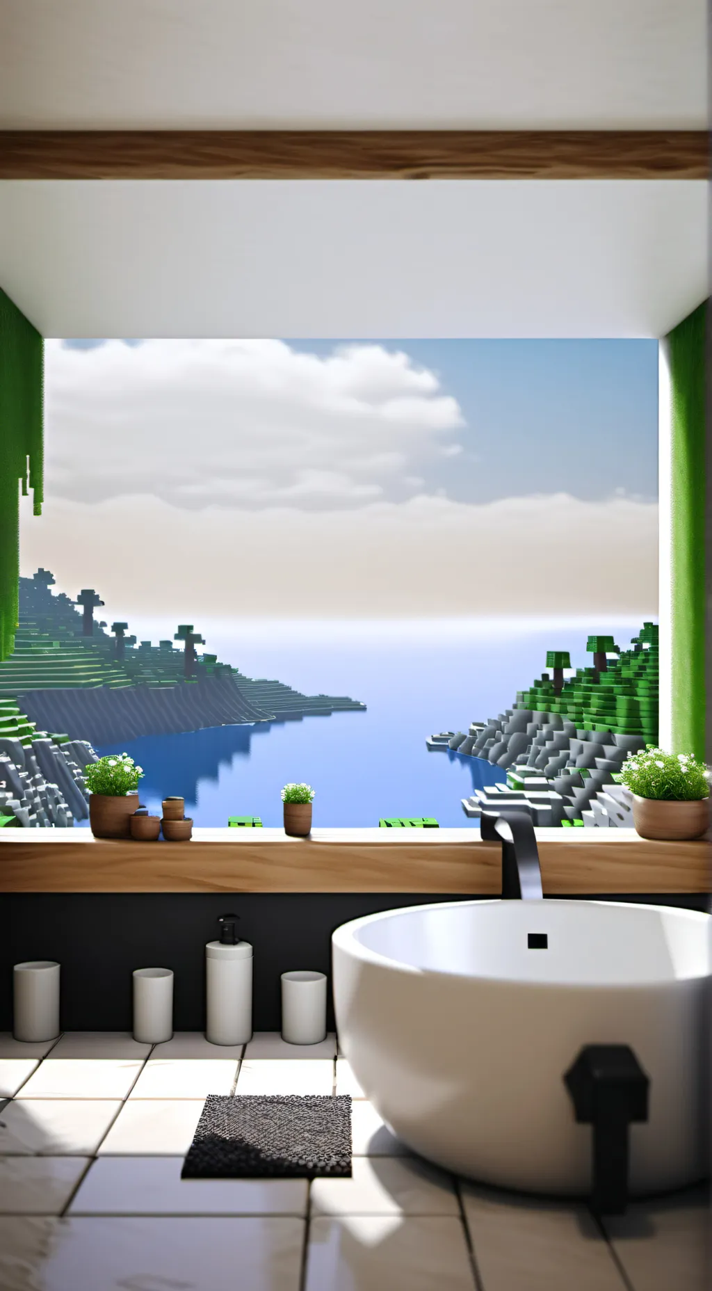 ai character: Minecraft background