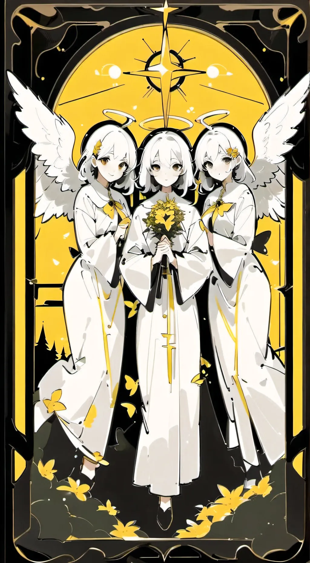 ai character: Three Angels background