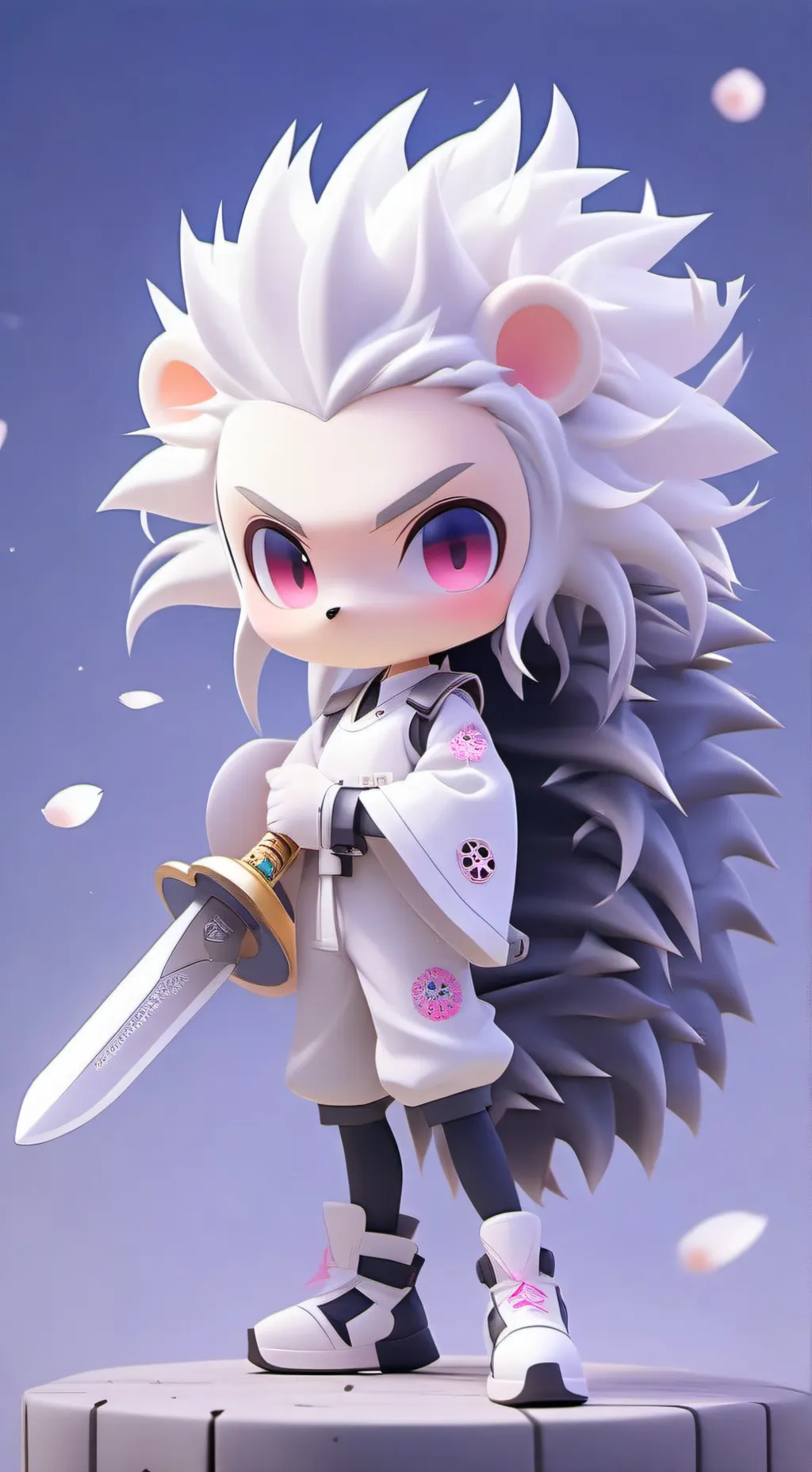 ai character: Quartz ,fleowers,. background