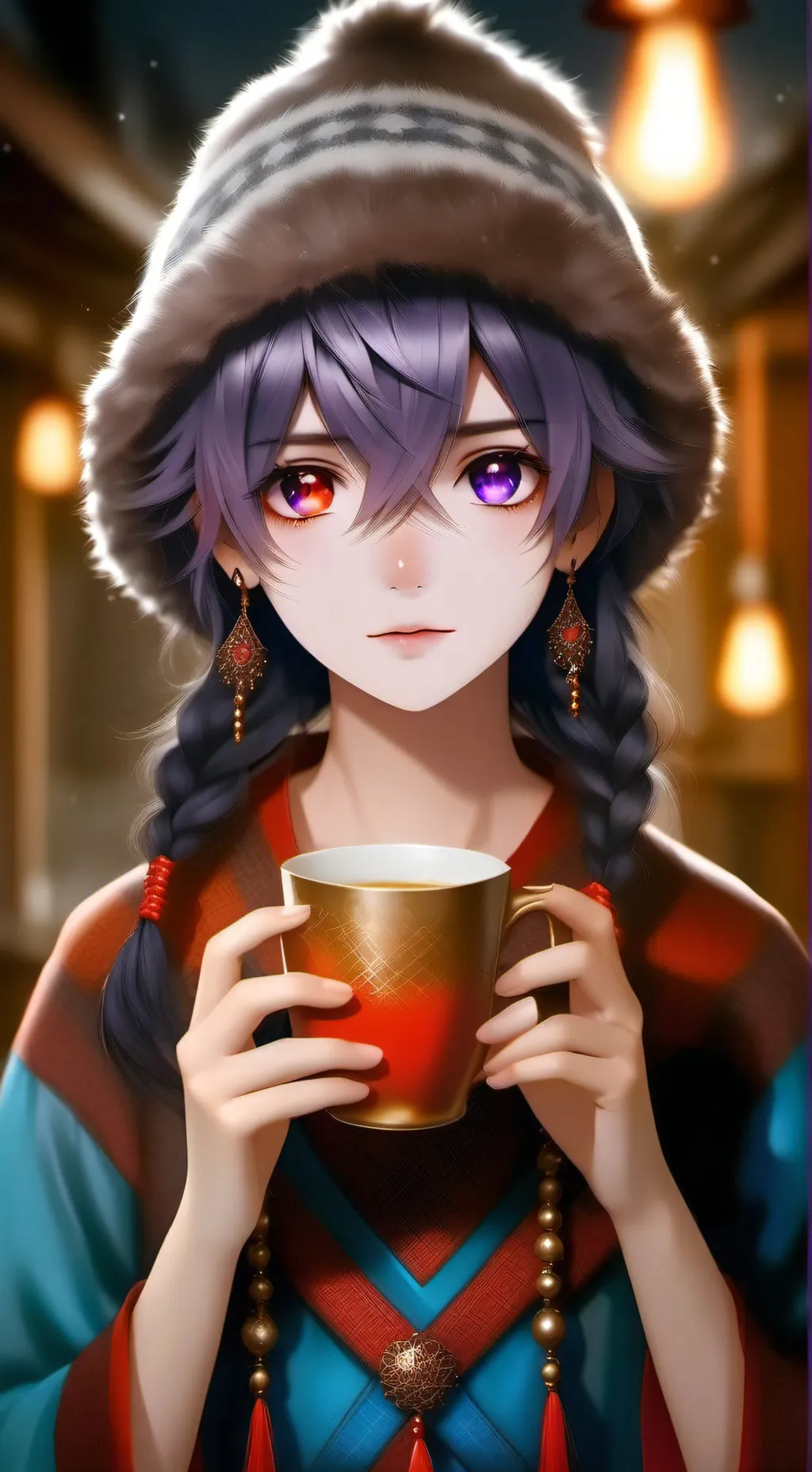 ai character: cyberKia background