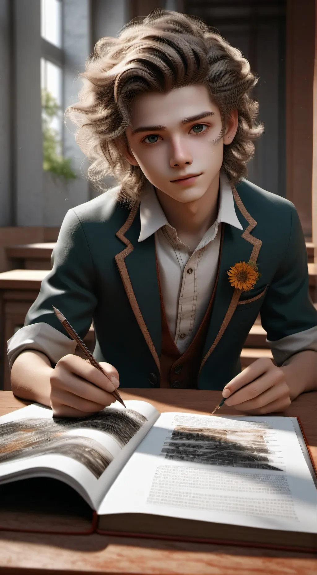ai character: Object Show School background