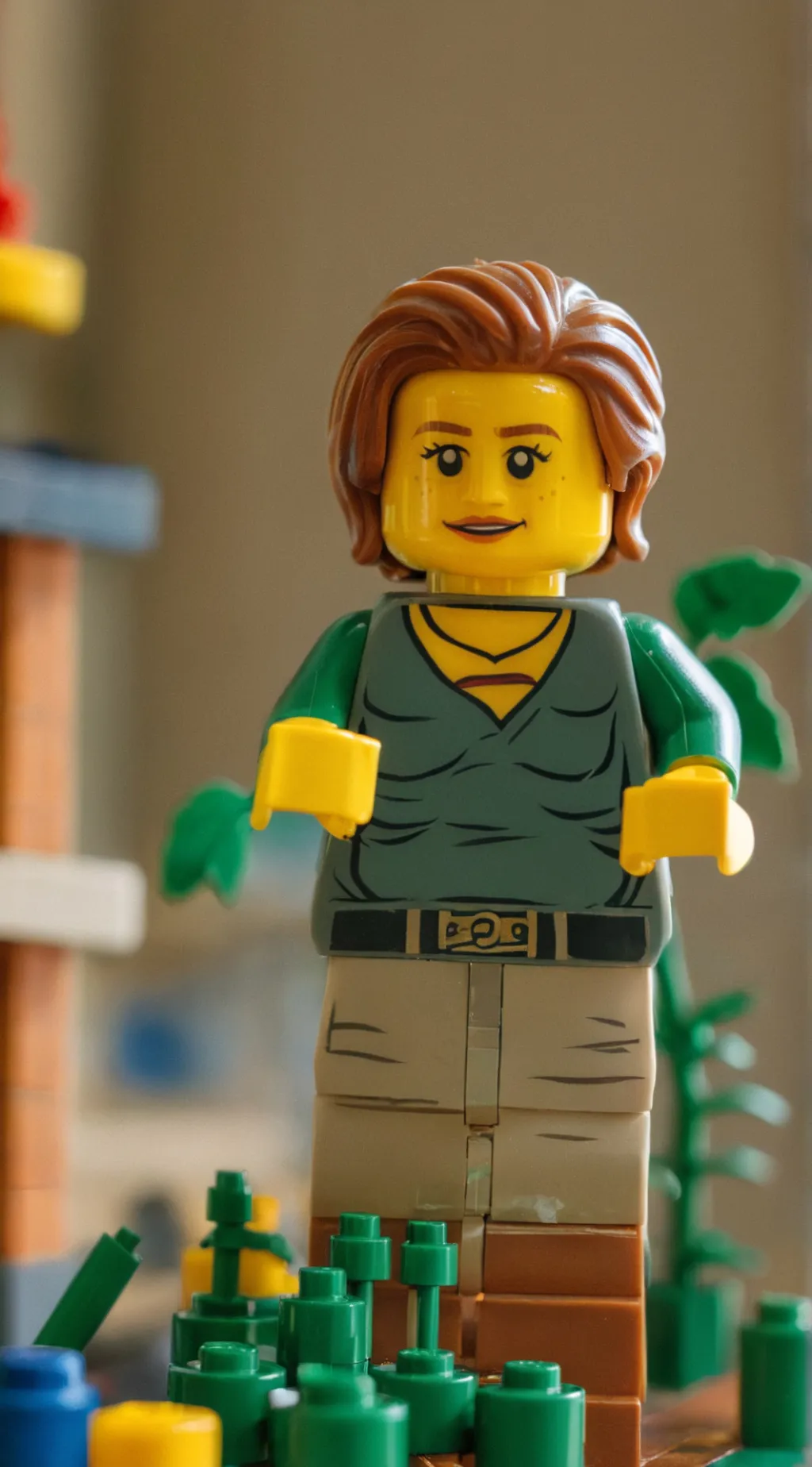 ai character: Lego boulder background