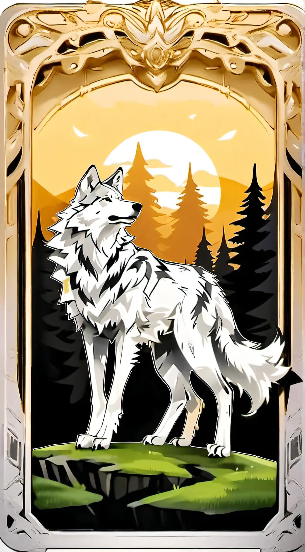 ai character: Lead wolf background