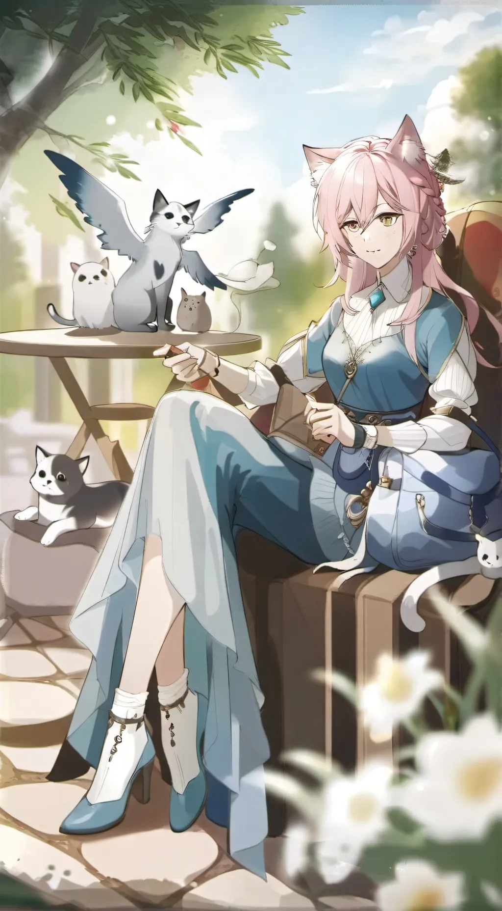 ai character: Luna background