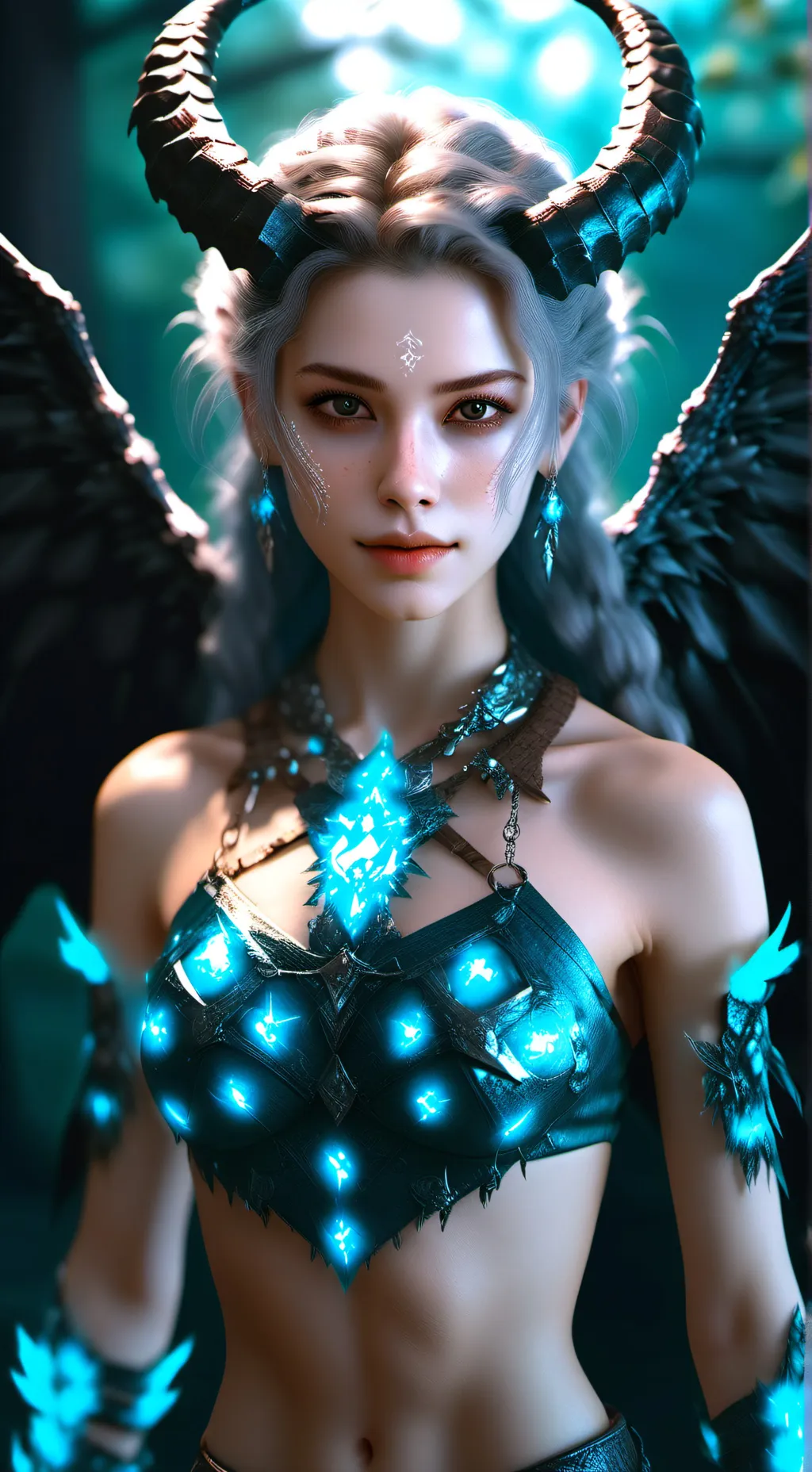 ai character: half 😈 half 😇 background