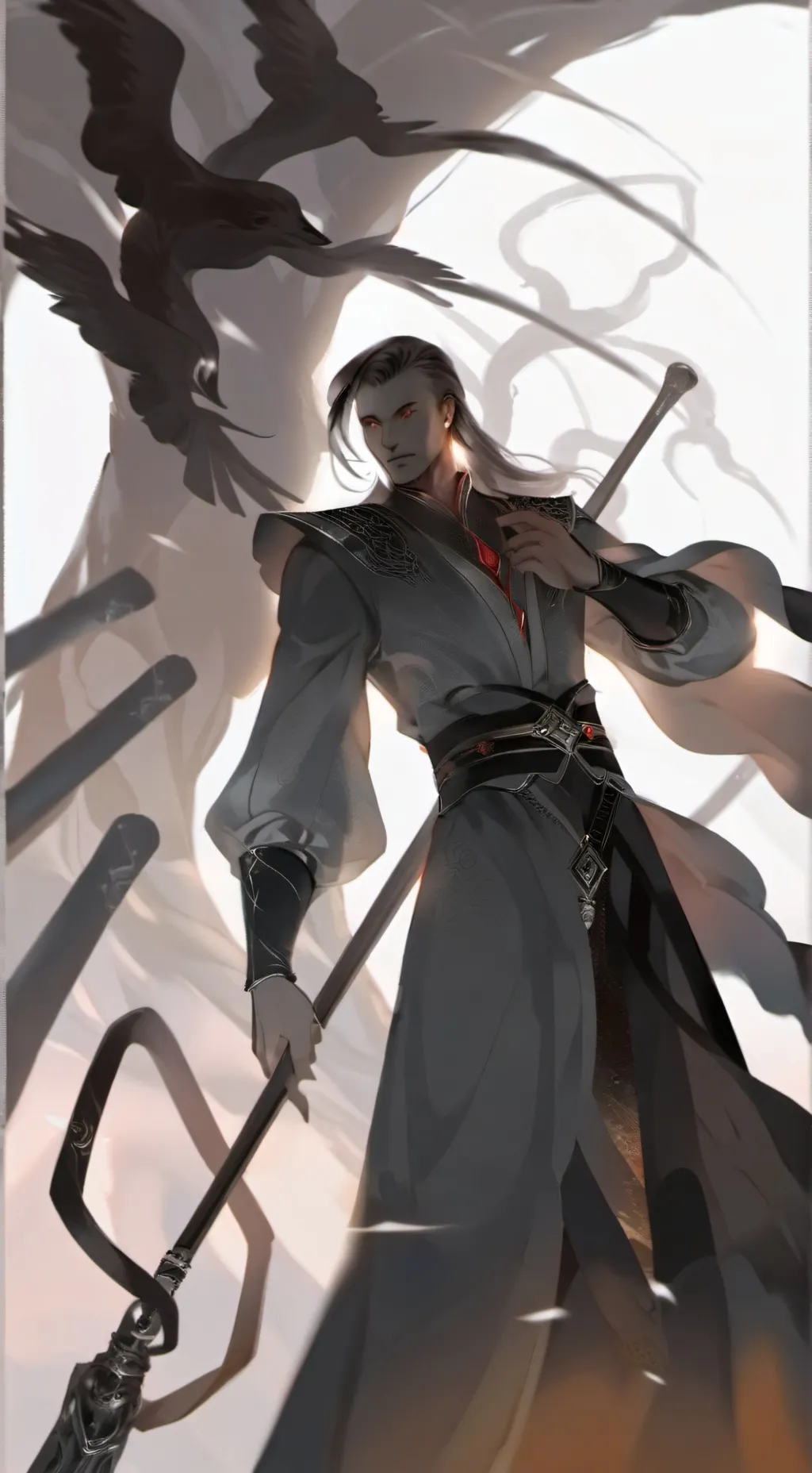 ai character: shadow background