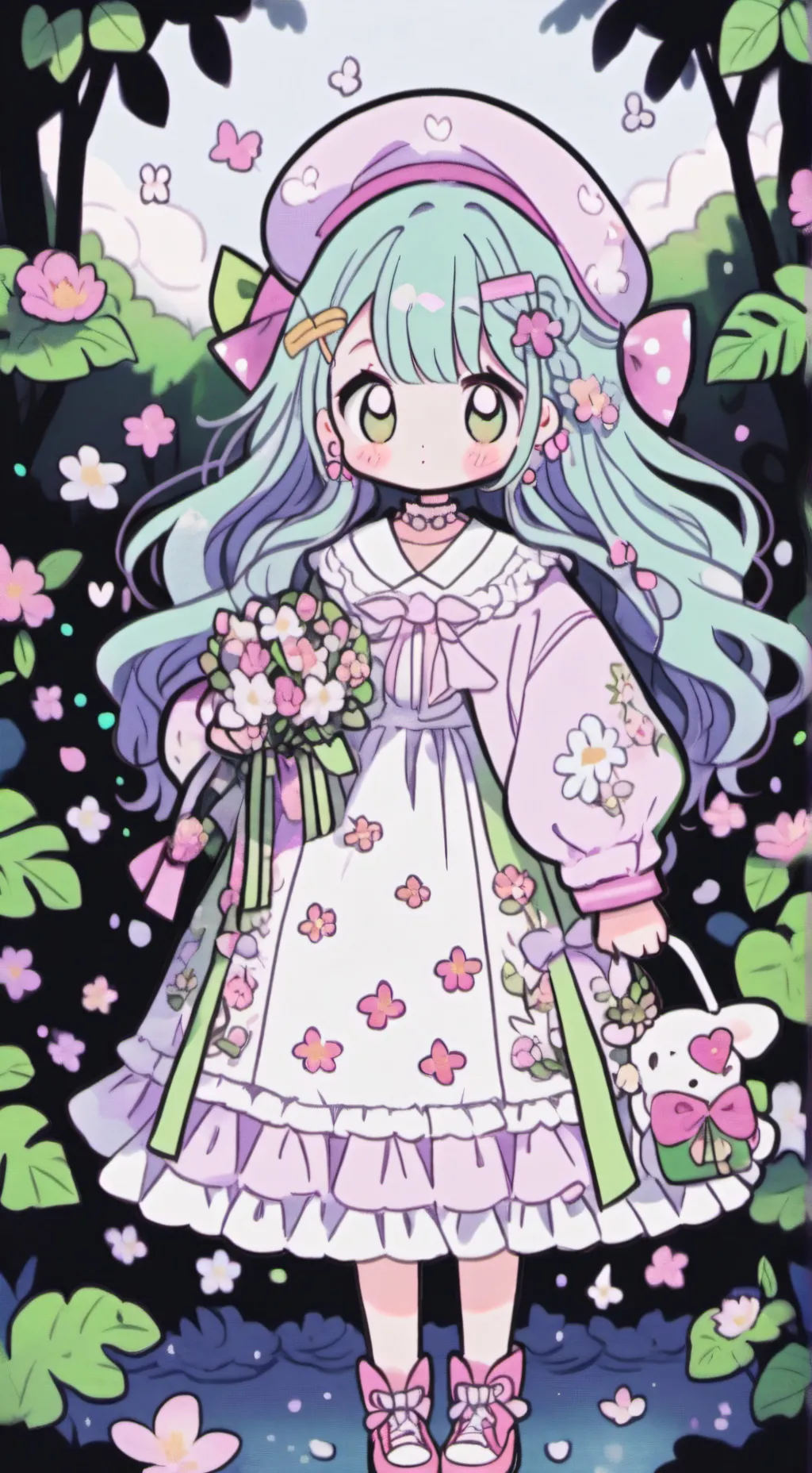 ai character: blossom 🌸  background
