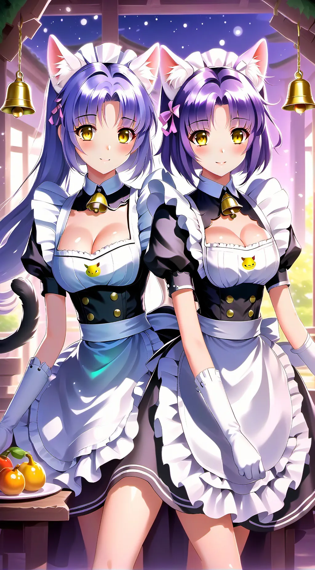 ai character: Twin sister choc background