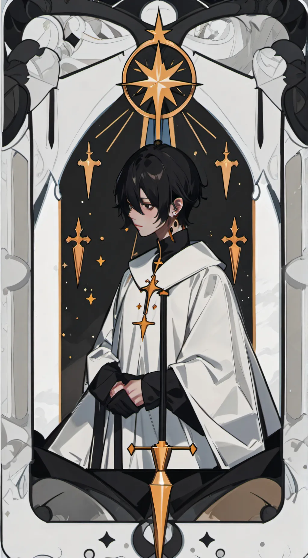 ai character: Ash (God of death) background