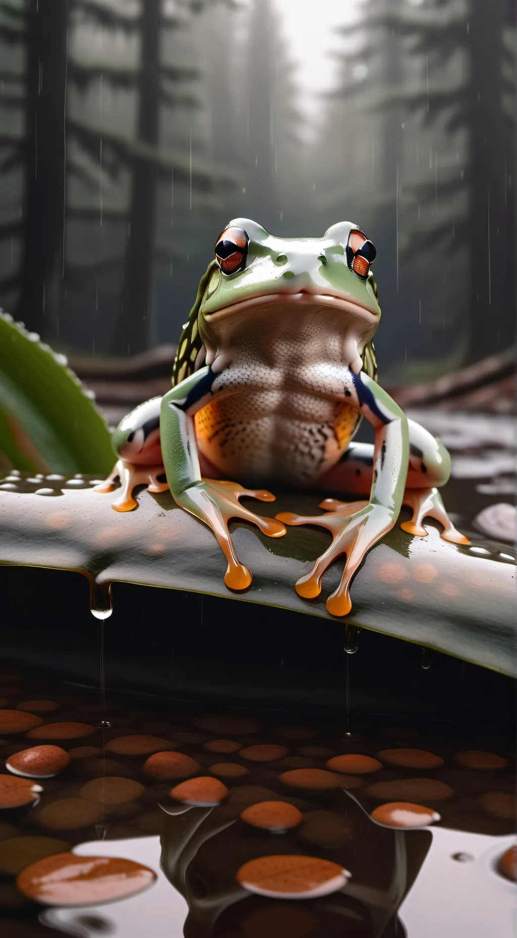ai character: chill frog background