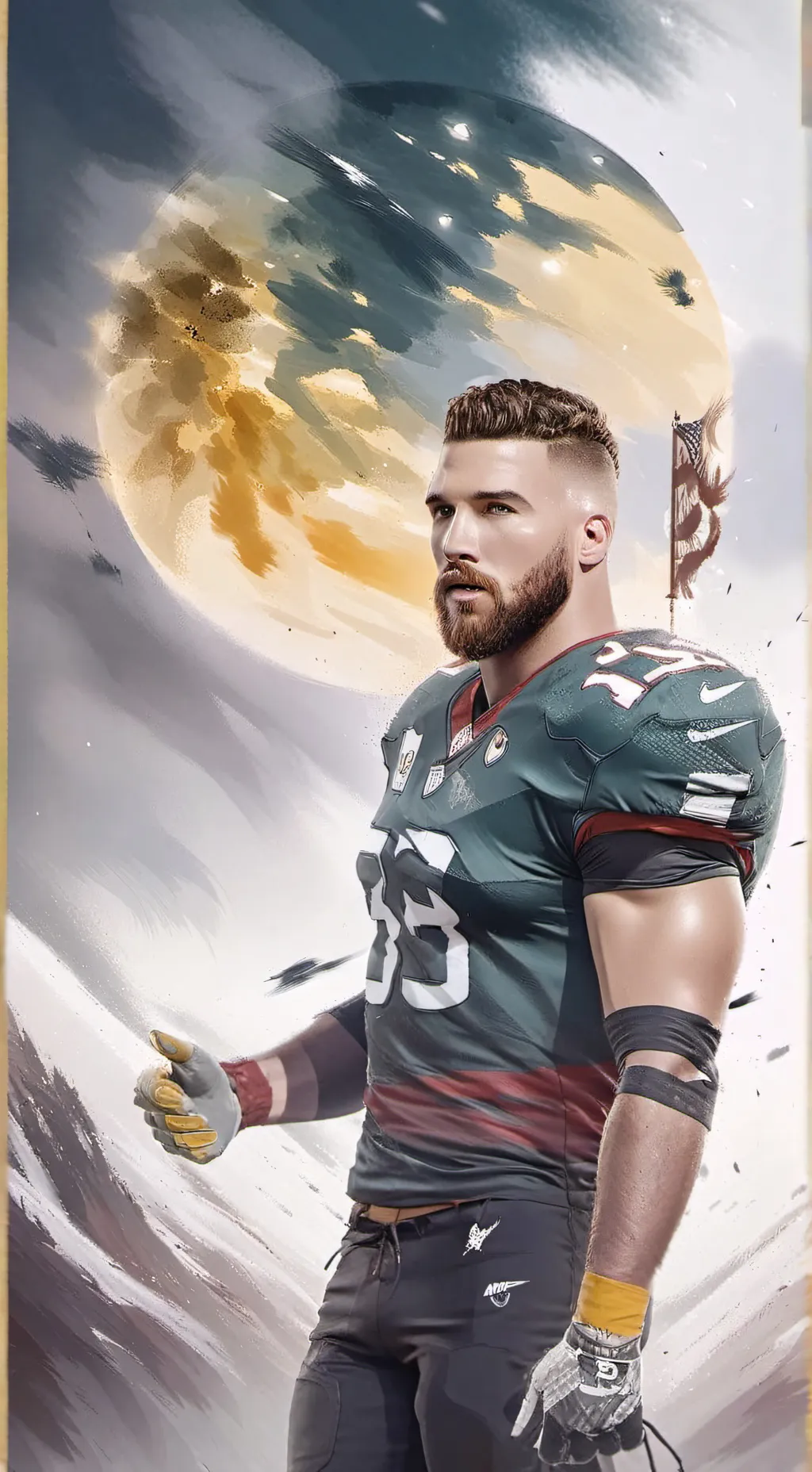 ai character: Travis kelce  background