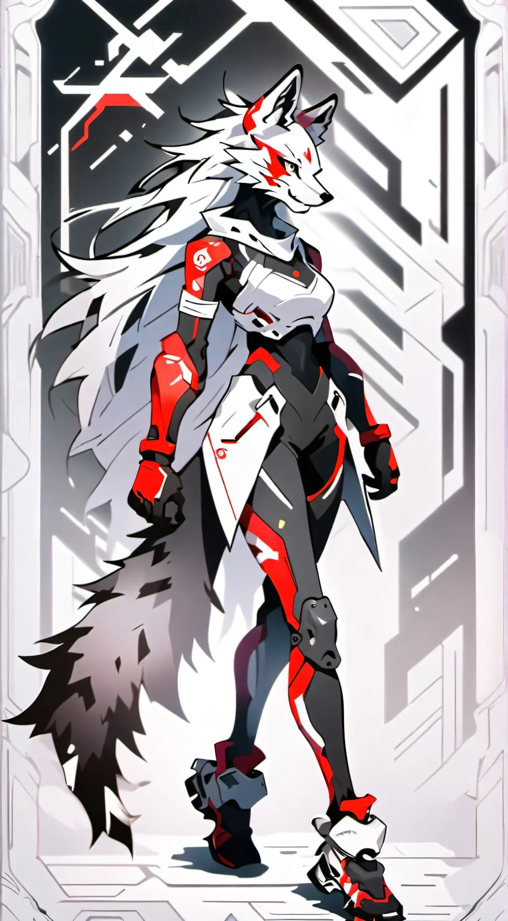 ai character: Protogen  background