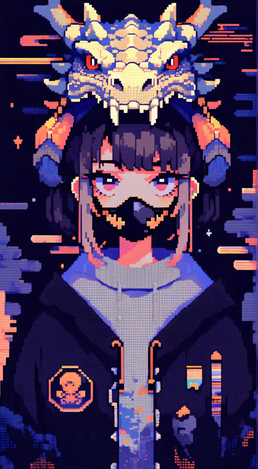 ai character: Bonza (skrunki oc) background