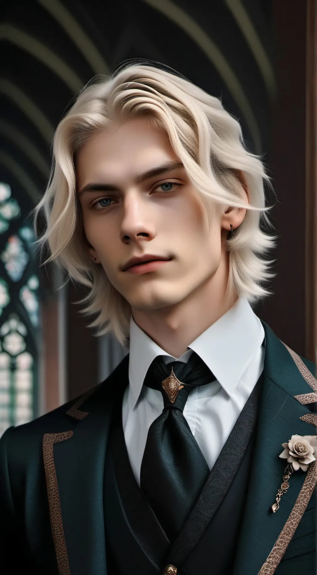 ai character: Gilbert Pendragon  background