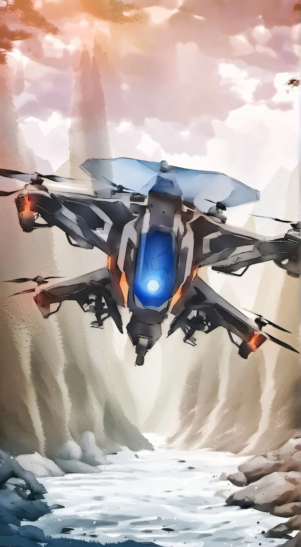 ai character: Md whit M background