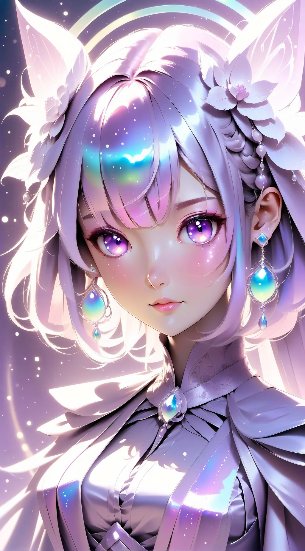 ai character: Lavender background