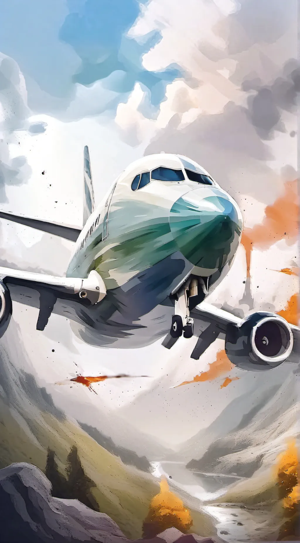 ai character: Plane background