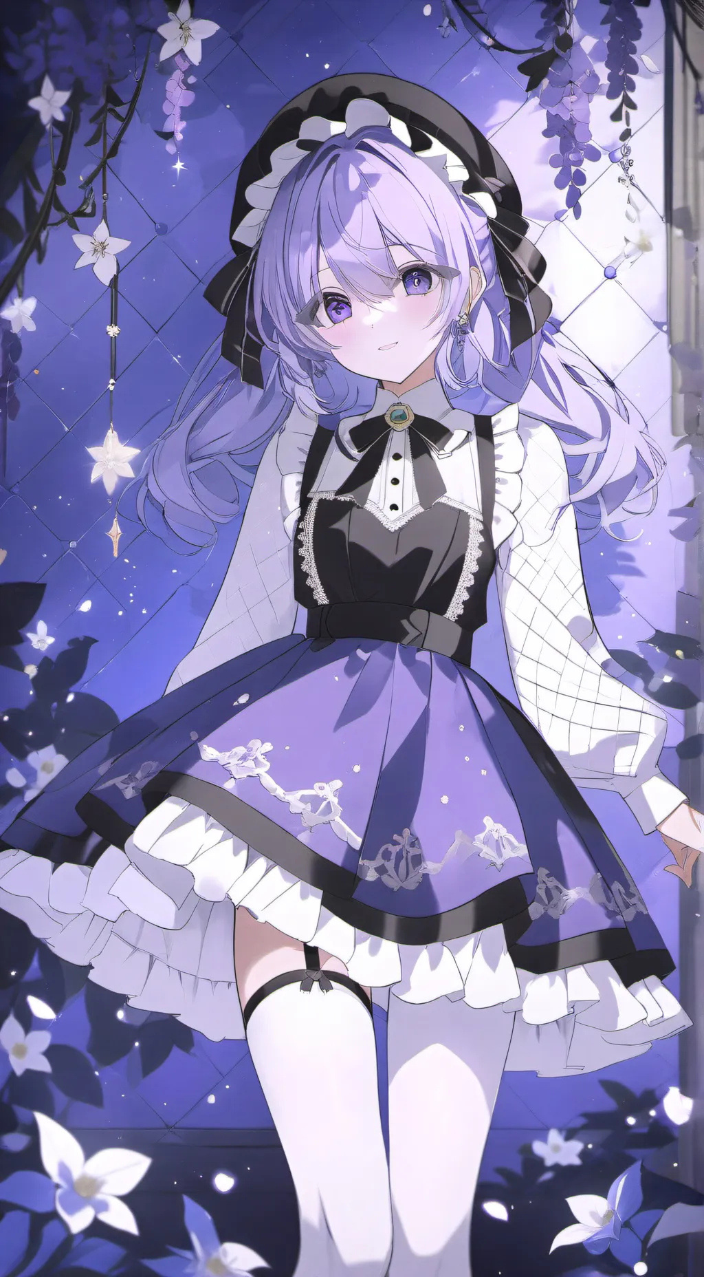 ai character: lavender background