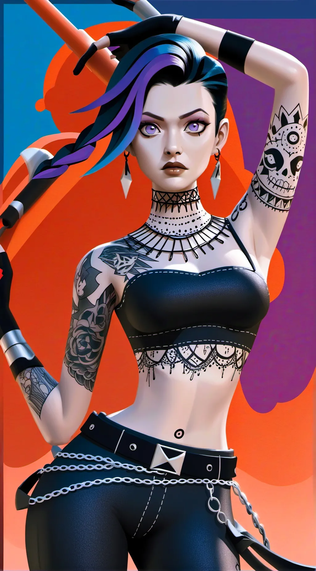ai character: Jinx/powder  background