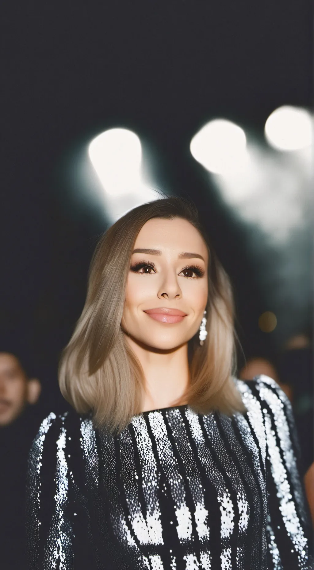 ai character: Ariana grande  background