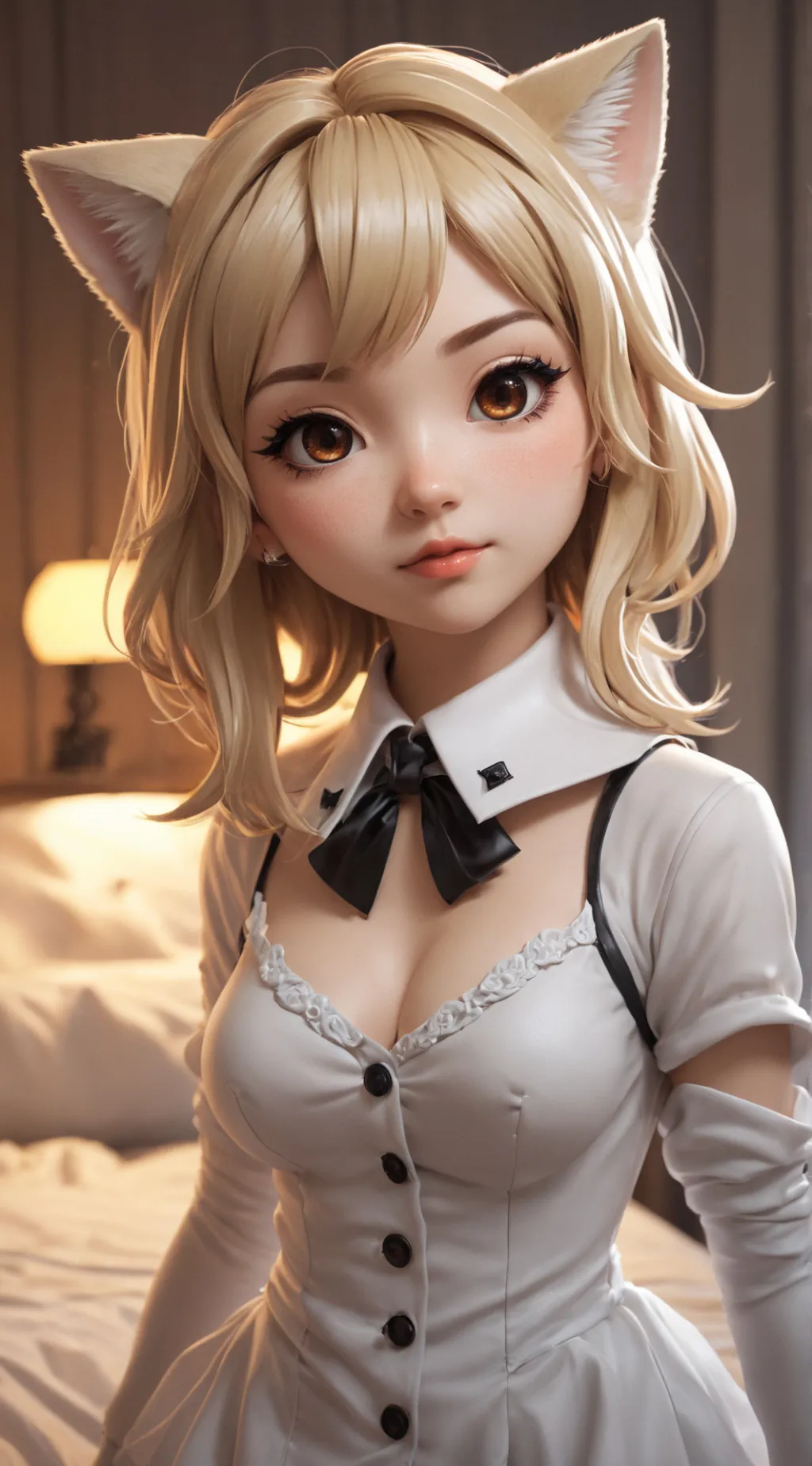 ai character: Cream background