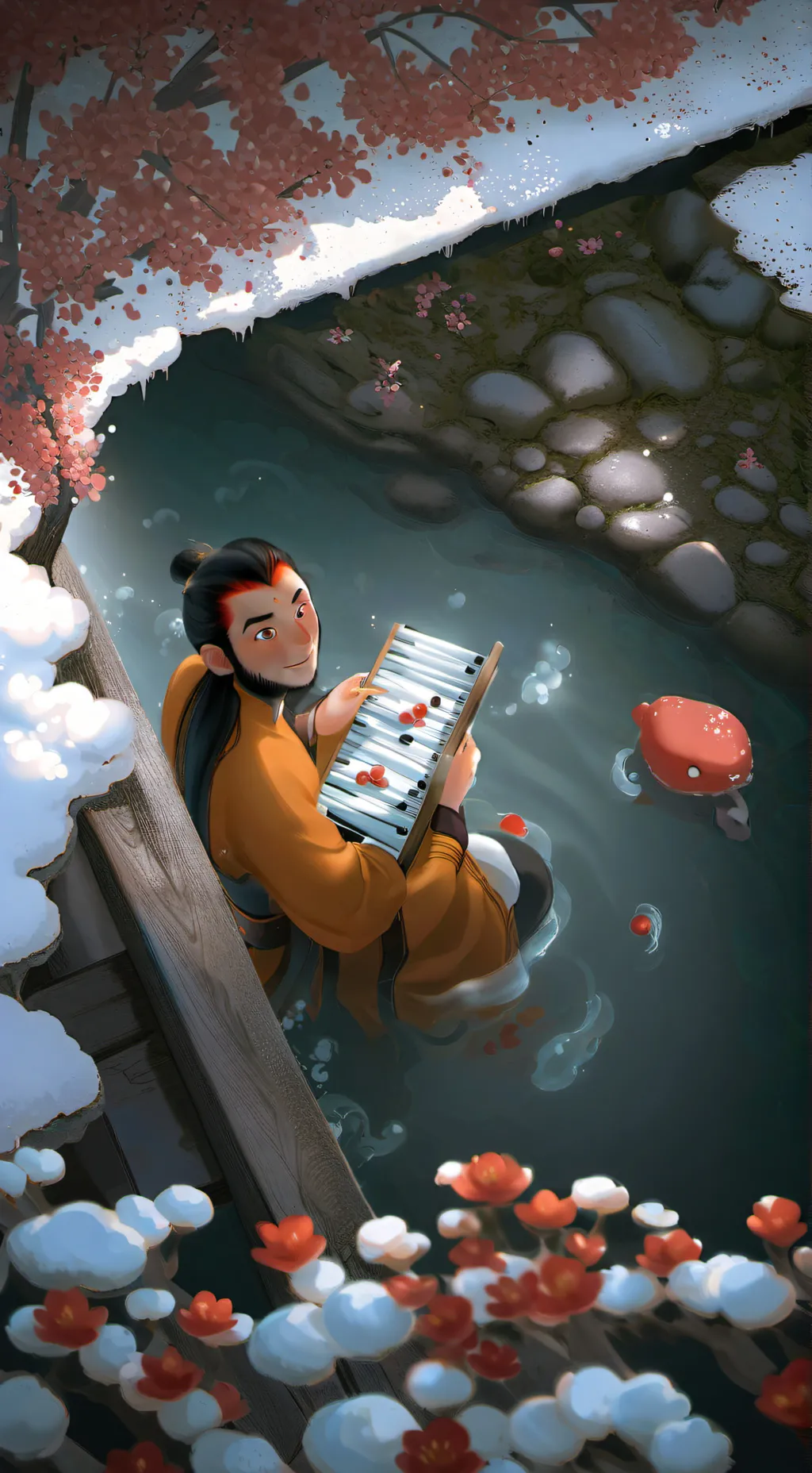 ai character: Warm Isolation background