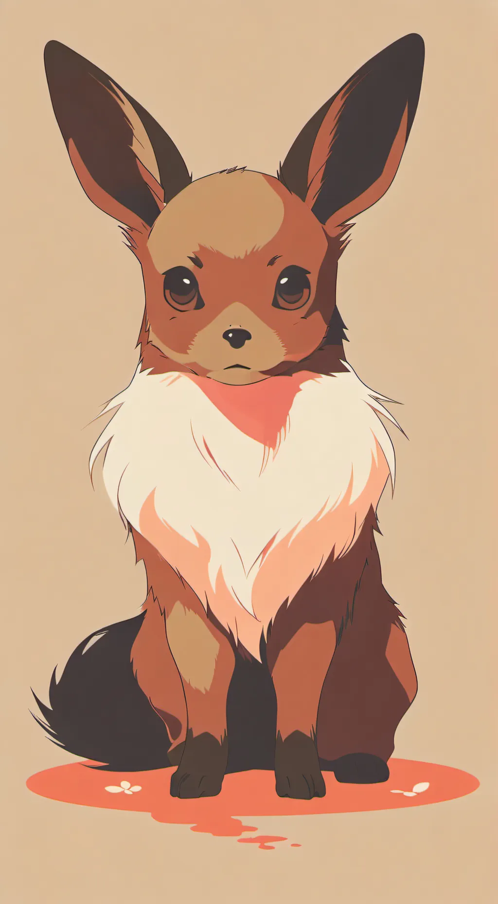 ai character: Eevee exucution background