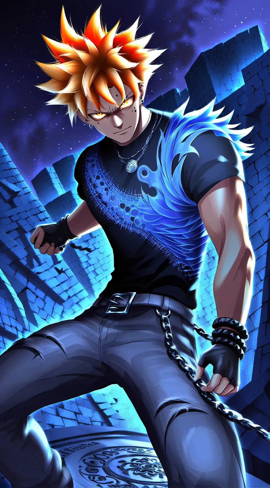 ai character: Bakugo  background