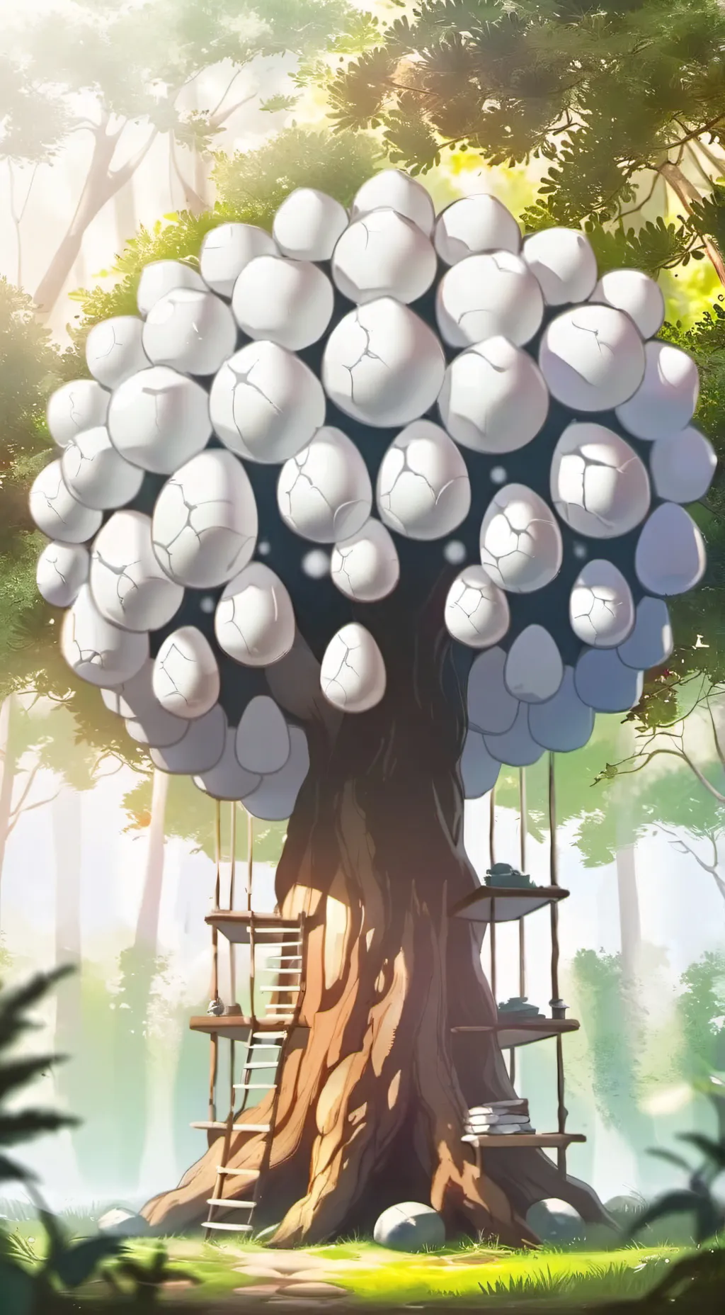 ai character: hybrid cocoon background