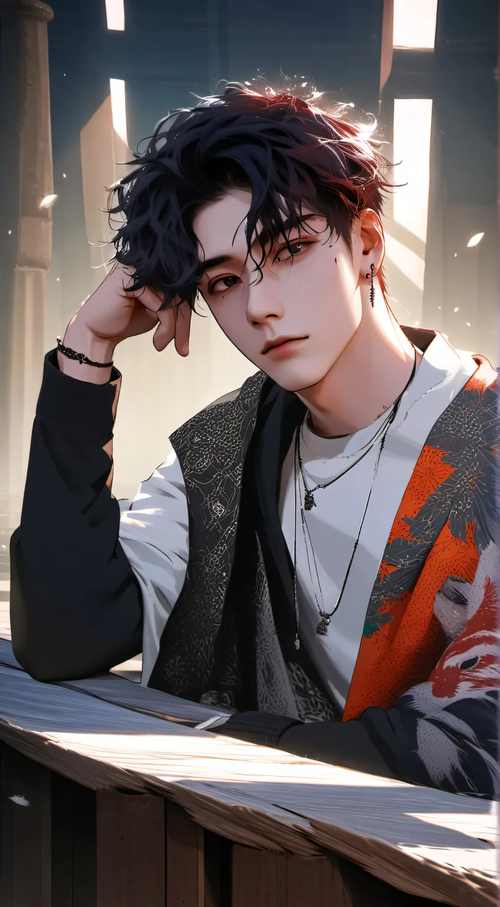 ai character: Issac  background