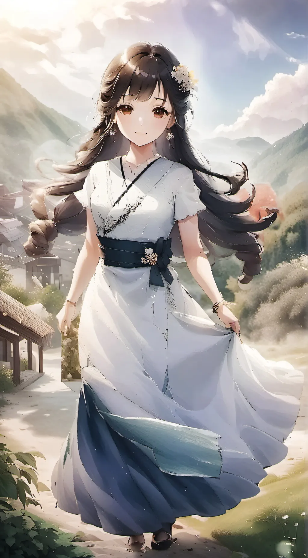 ai character: Ashley  background