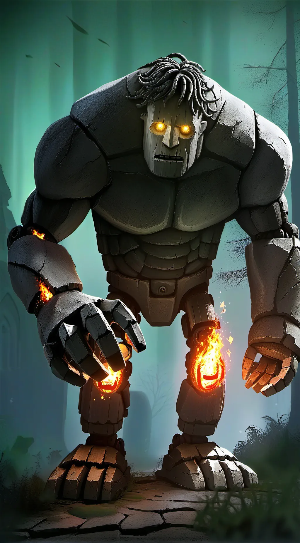 ai character: Granite background
