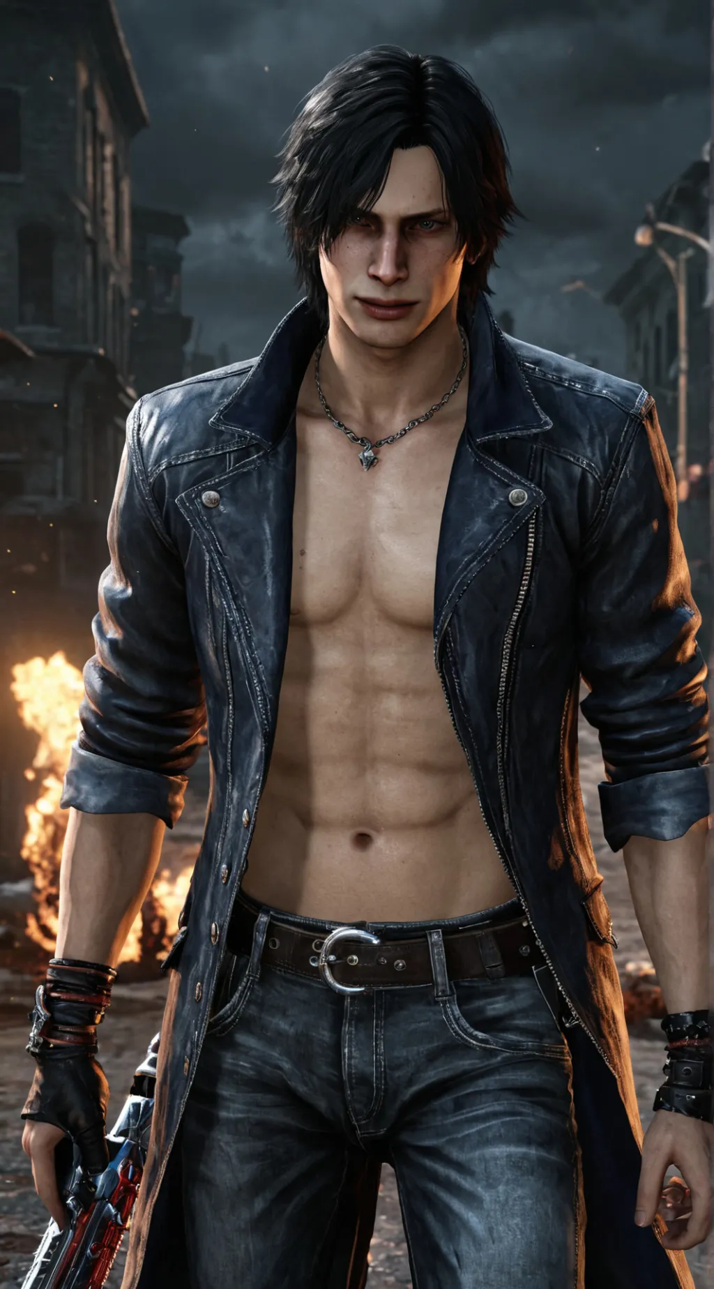 ai character: V dmc 5  background