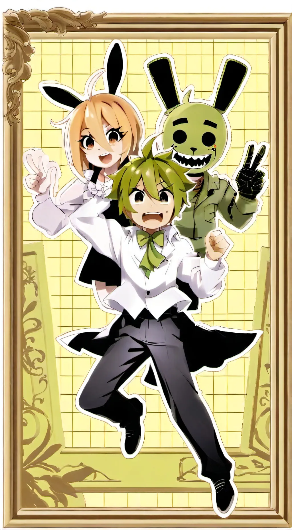 ai character: s d in your house  background