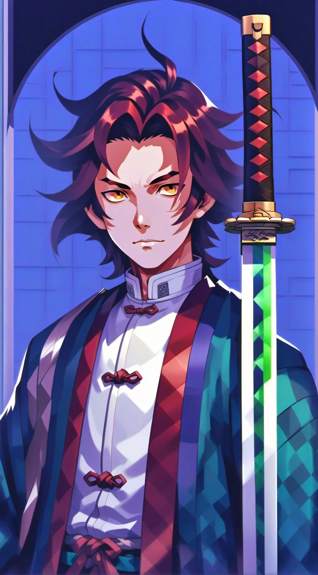 ai character: tanjiro kamado background