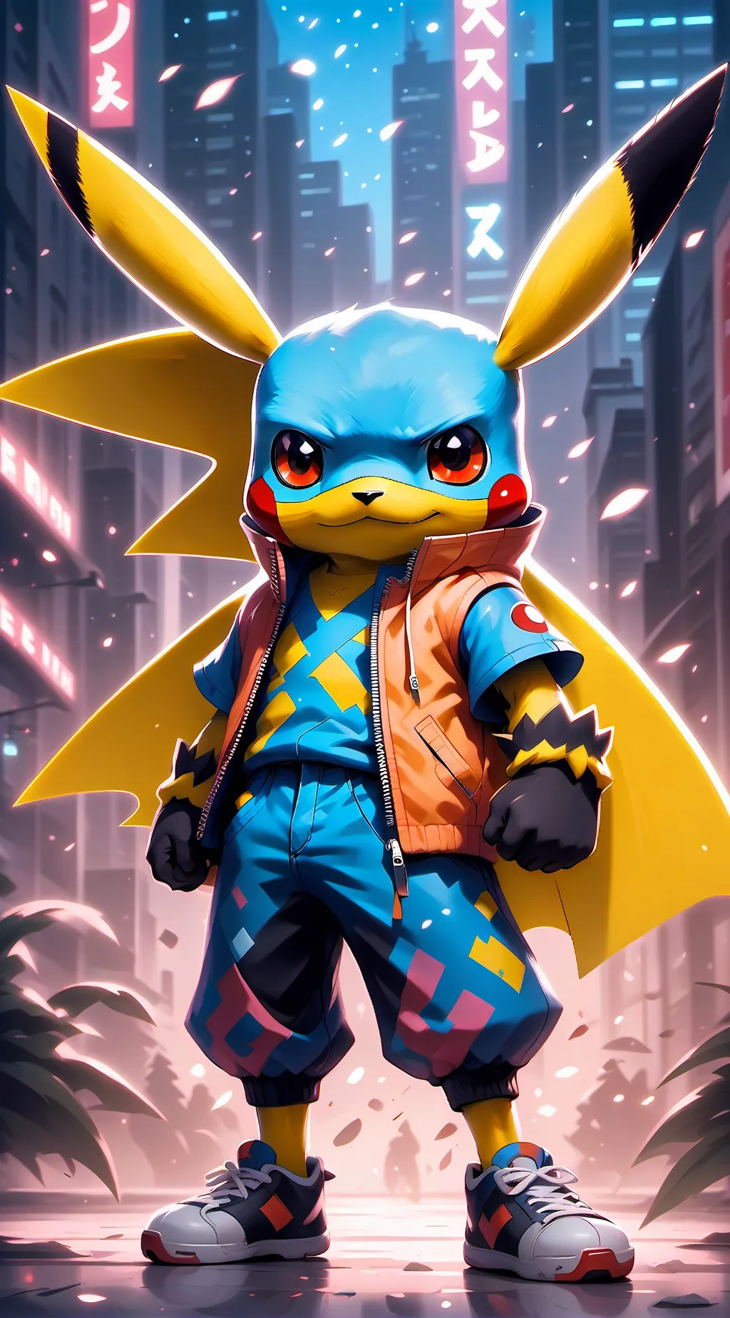 ai character: blu⚡⚡ background