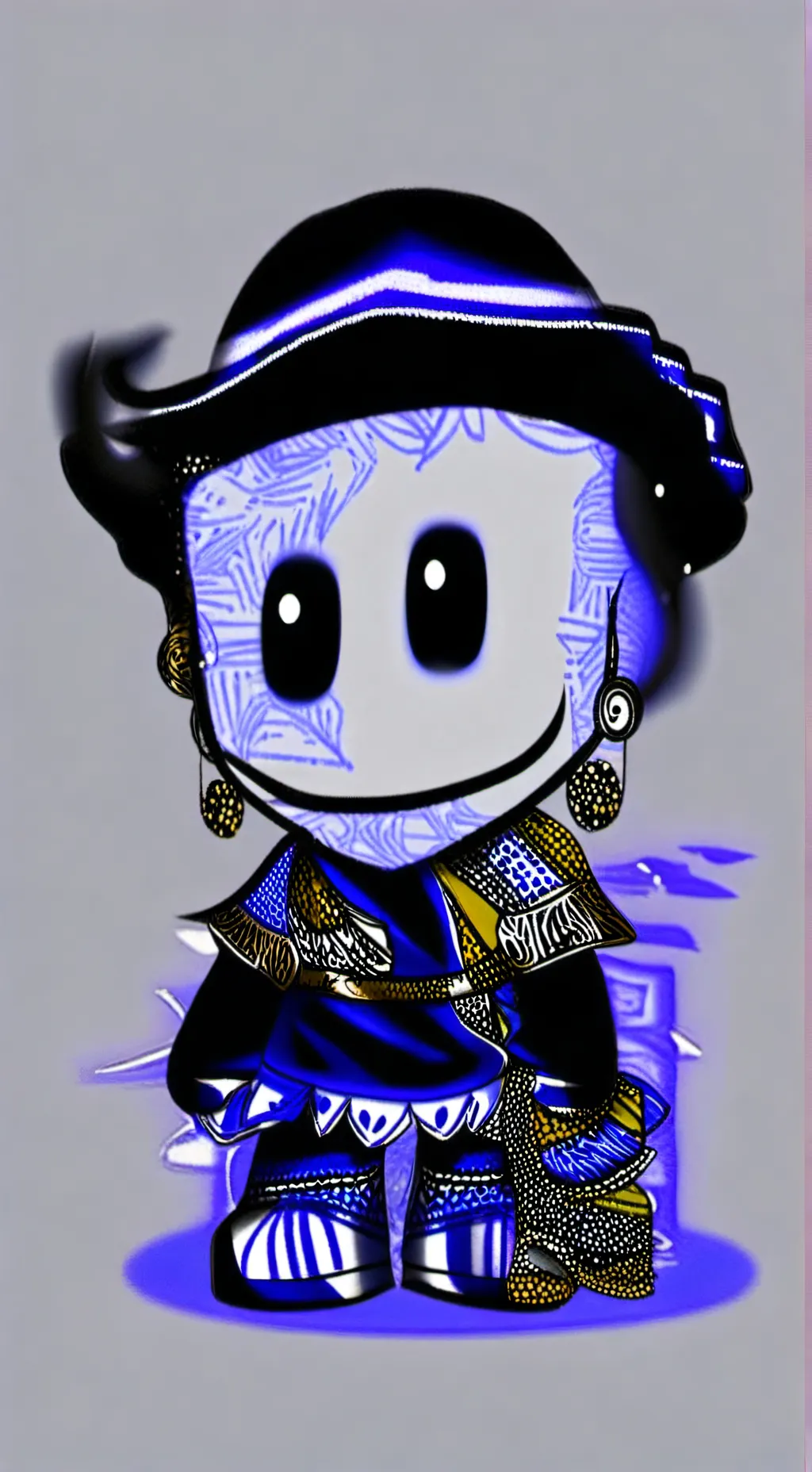 ai character: black background