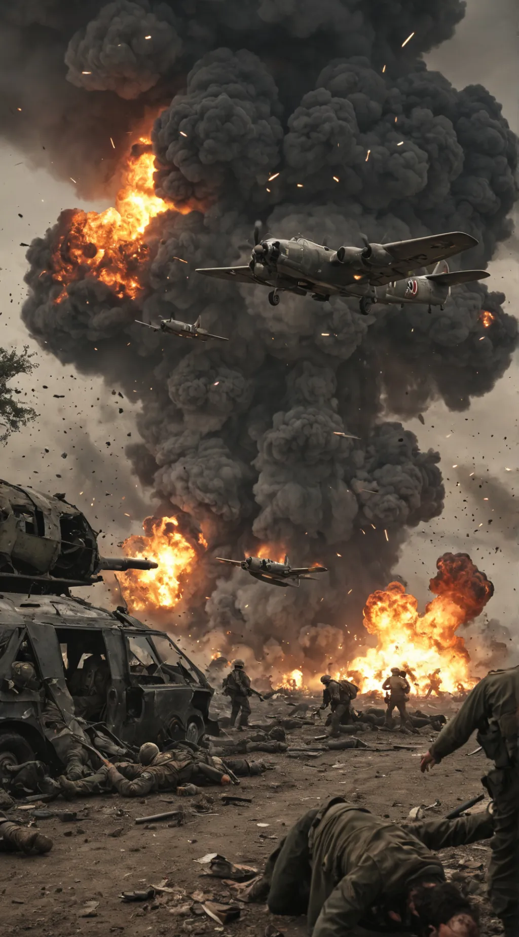 ai character: World War  background