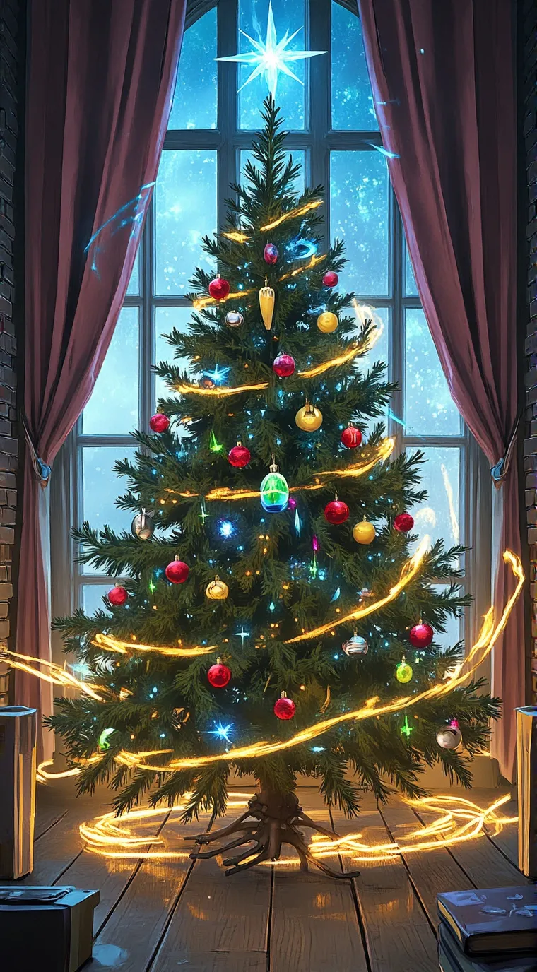 ai character: L.O.V Christmas background