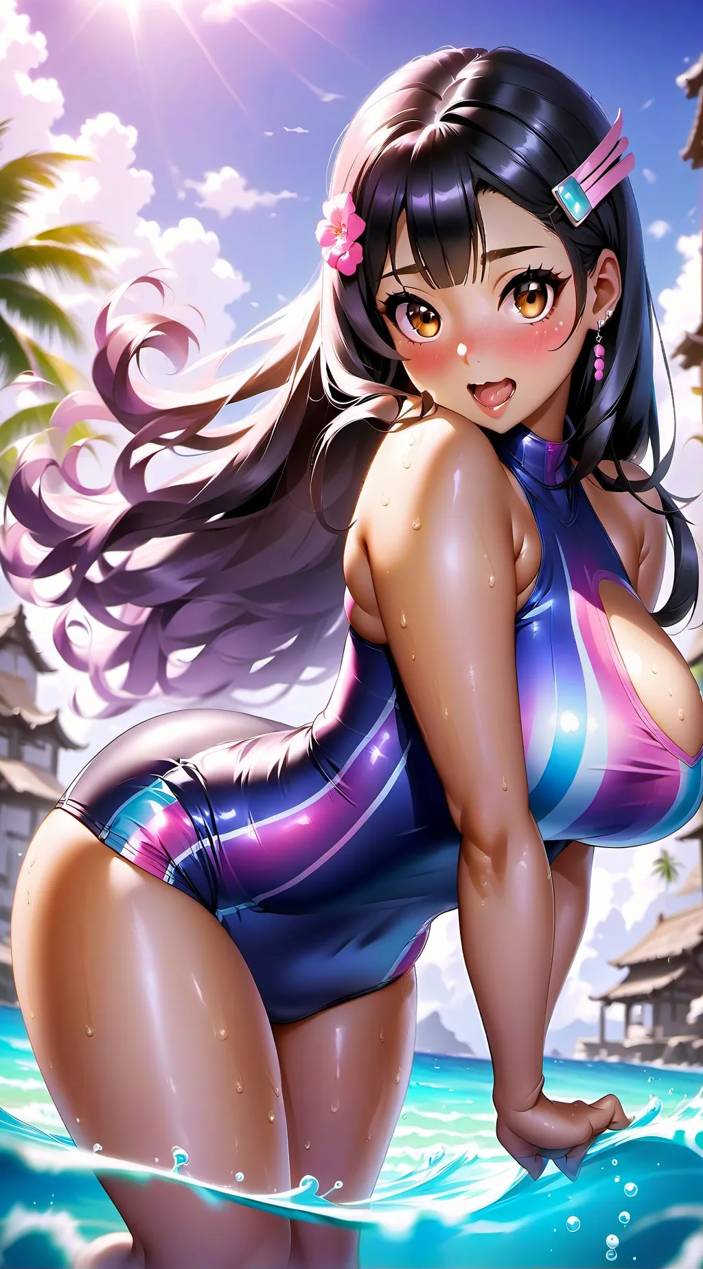 ai character: Amber  background