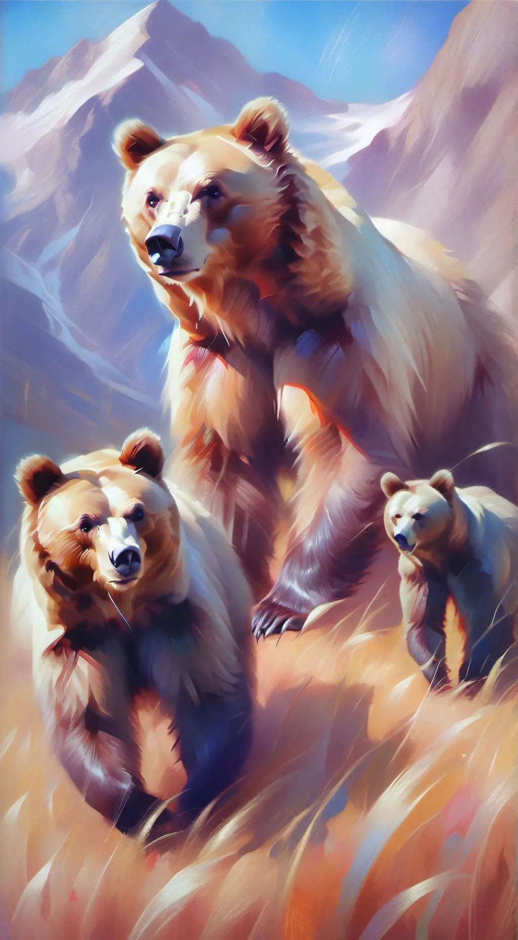 ai character: Bear enclosure  background