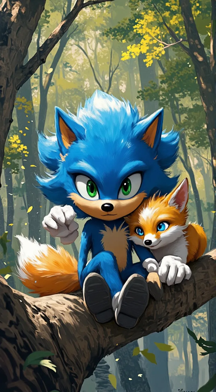 ai character: sonic, tails + you background